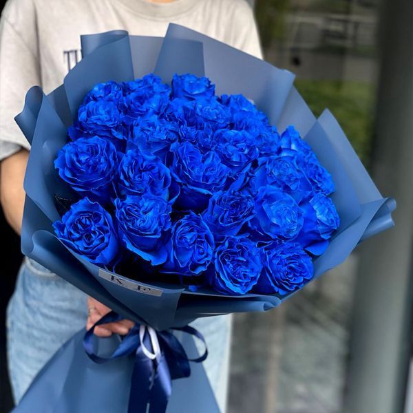 25 Синих роз Blue Mondial 2515 фото