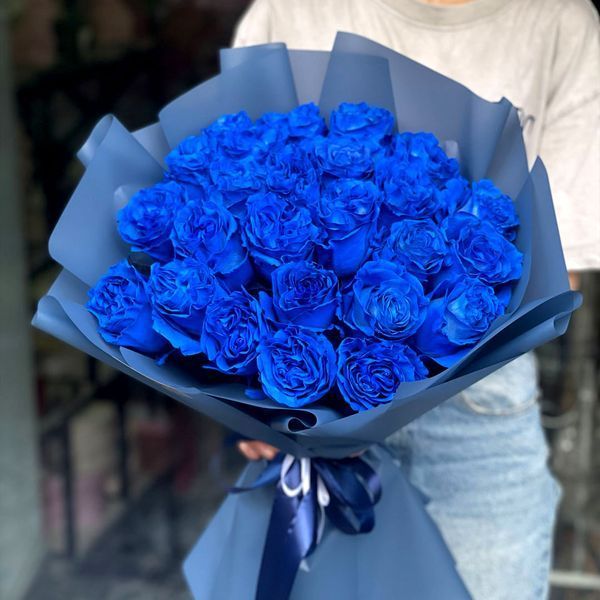25 Синих роз Blue Mondial 2515 фото