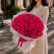 101 троянда Madame Cerise в упаковці букет рожевих троянд